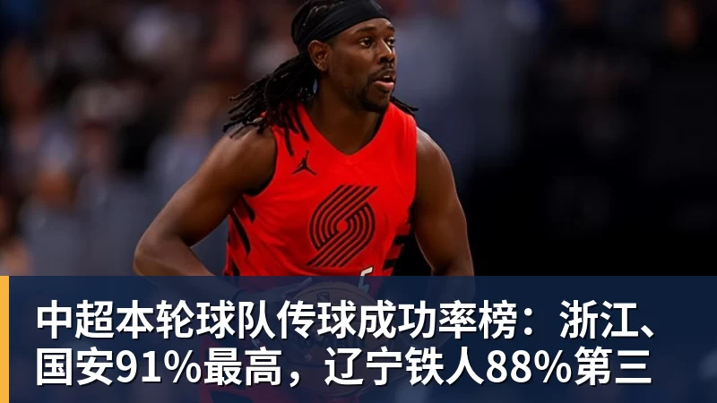 米兰体育中超本轮球队传球成功率榜：浙江、国安91%最高，辽宁铁人88%第三